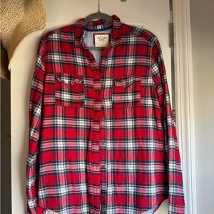 Abercrombie & Fitch Red Plaid Shirt
